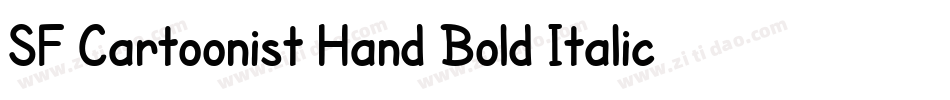 SF Cartoonist Hand Bold Italic字体转换